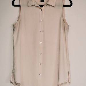 Rachel Zoe Blush Buttoned Down Tank